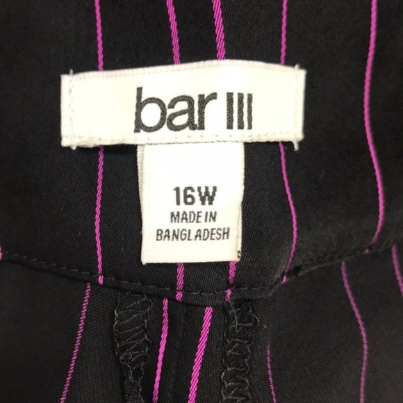 Bar III Trendy Plus Size Striped Wide-Leg Pants - Picture 4 of 7
